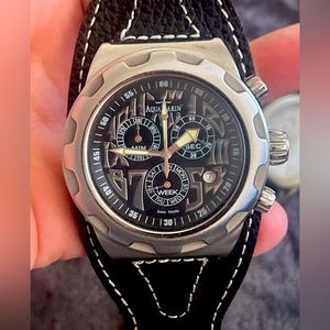 SWISS WATCH AQUAMARIN MOTOR CYCLE PLEASE LOOK CLOSELY NWOT